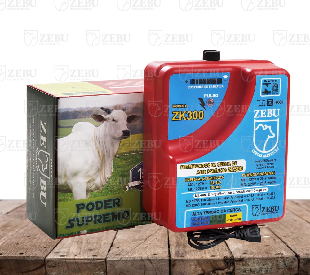 ELETRIFICADOR DE CERCA ZEBU ZK300