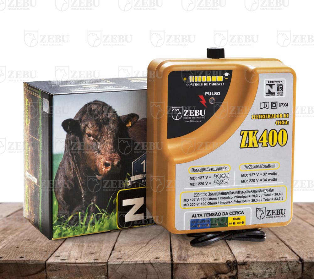 Eletrificador de Cerca Zebu Zk400