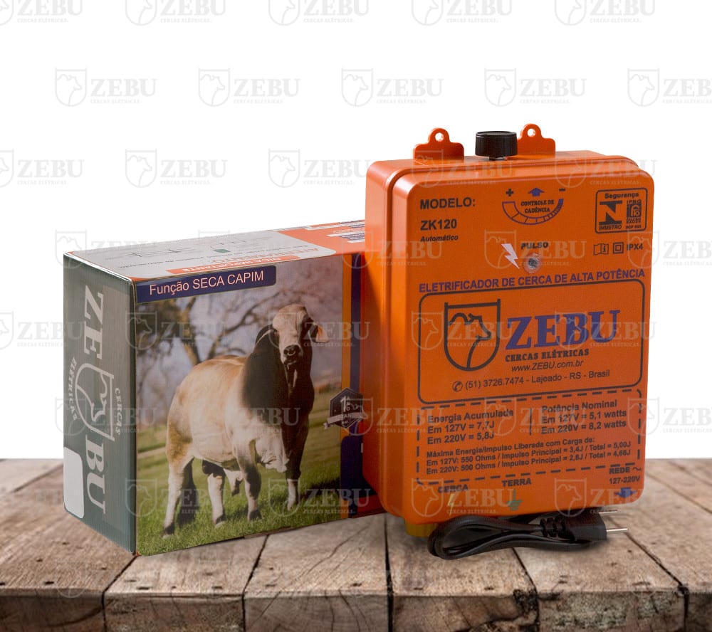 Eletrificador de Cerca Zebu Zk120 Bivolt