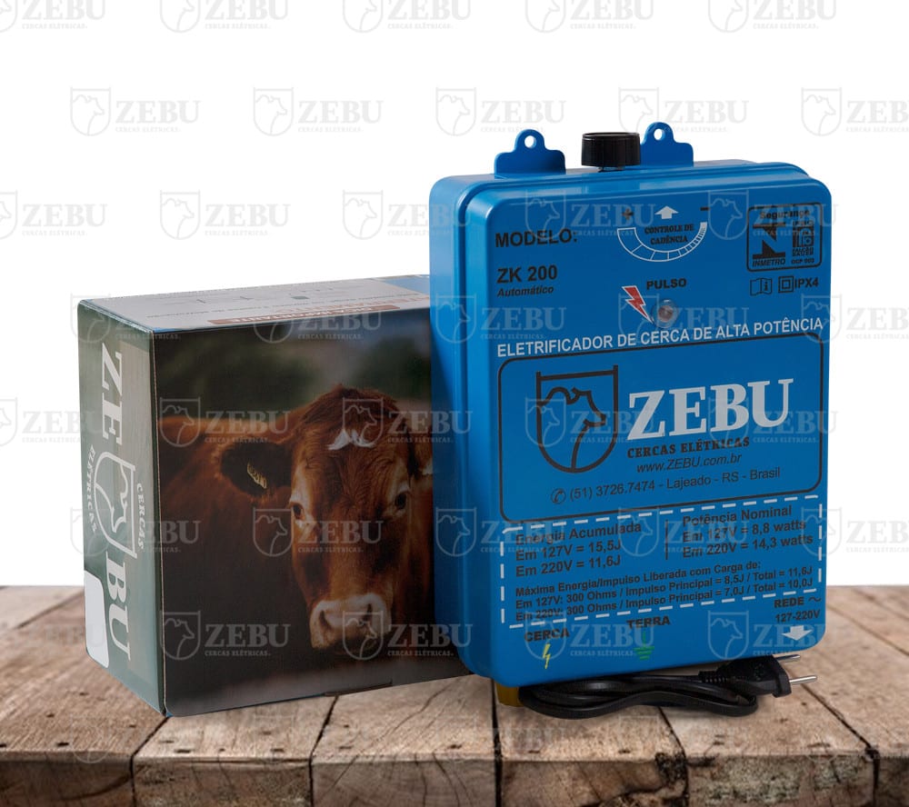 Eletrificador de Cerca Zebu Zk200 Bivolt