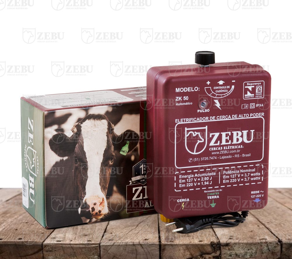 Eletrificador de Cerca Zebu Zk50 Bivolt