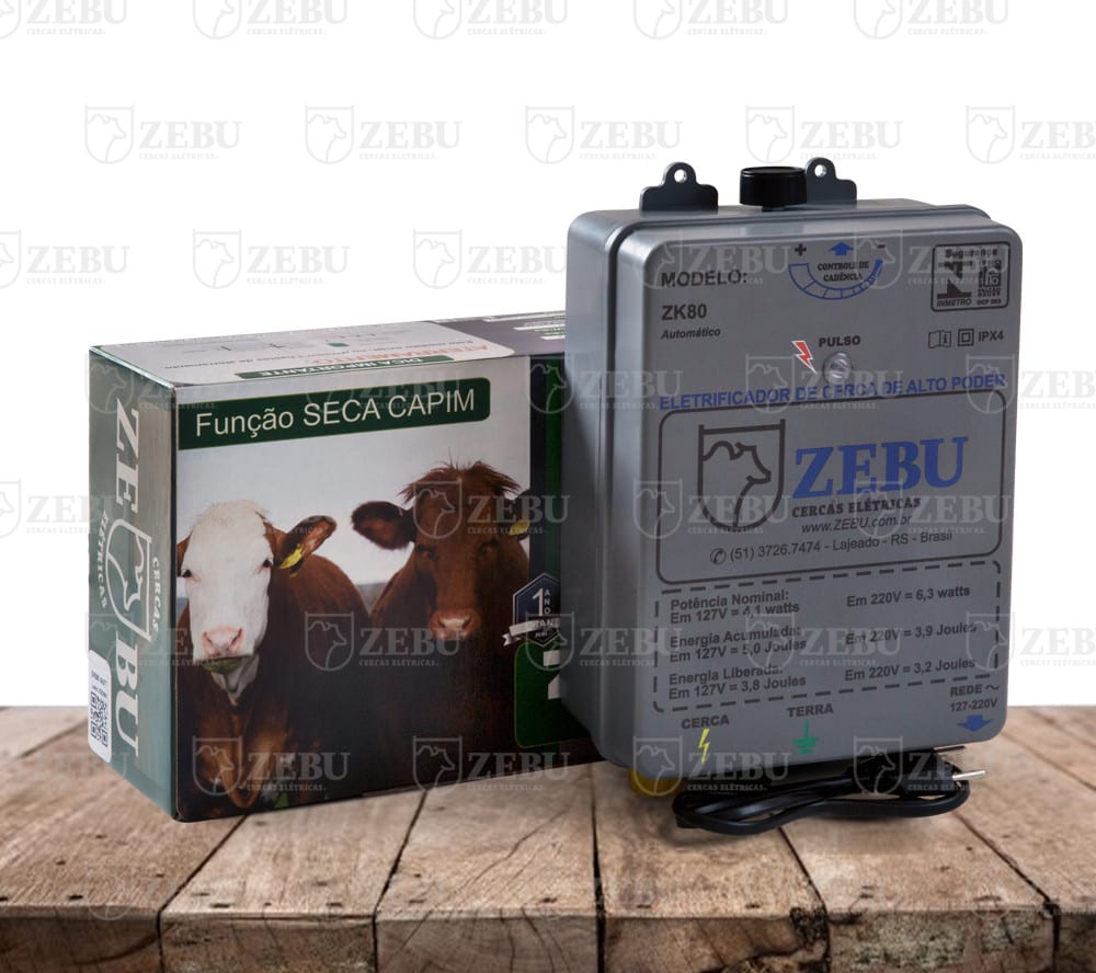 Eletrificador de Cerca Zebu Zk80 Bivolt